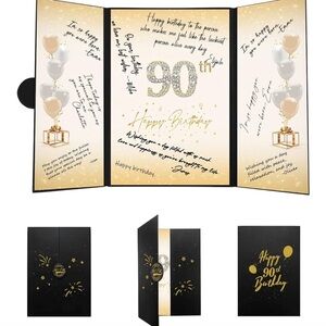 🌙 B6 - 90th Birthday Guest Book Alternative